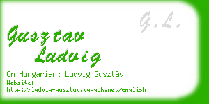 gusztav ludvig business card